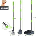thumbnail image 5 of Niubya Pooper Scooper for Dog, Poop Scoopwith 3 Pack Adjustable Long Handle, Silver&Green, 5 of 5