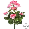 thumbnail image 3 of Vickerman Artificial 20" Pink Geranium Bush, 4 per Pack., 3 of 7