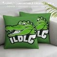 thumbnail image 3 of l I Snap Love Alligator Throw Pillow, Multicolor, 3 of 5