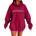 thumbnail image 1 of WILLBEST Sudadera para Mujer Ladies Fashion Casual Winter Christmas Alphabet Print Drawstring Pocket Long Sleeved Sports Hoodie 1463 X-Grande, 1 of 4