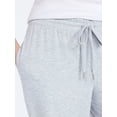 thumbnail image 4 of Joyspun Women's French Terry Knit Jogger Lounge Sleep Pants, 29” Inseam, Sizes XS-3X, 4 of 4