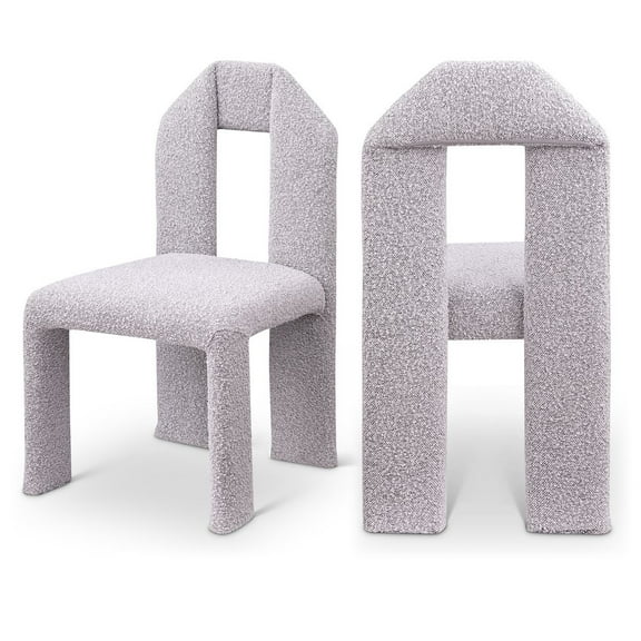 Meridian Furniture Bennett Taupe Boucle Fabric Dining Chair (Set of 2)