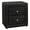 Multi-color, variant on 21 in. Black Faux Leather Two Drawer Nightstand