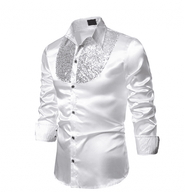 mens sparkle dress shirt