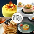 thumbnail image 6 of Aonity 4*Circles 1*Push Board， 4 Pcs Round Ring for Cooking Stainless 3 Inch Food with 1 Pusher for Cake Dessert Tartare Dessert with Pusher & Lifter Cooking Rings Tartare, 6 of 9