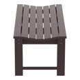 thumbnail image 5 of GARDEN Plastic Adirondack Backless Outdoor Bench for Patio Entryway, Dark Brown, 5 of 5