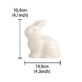 thumbnail image 3 of Easter Bunny Ceramic Ornament Set Minimalist Rabbit Figurine for Modern Home Desktop Festive Atmosphere Spring Tabletop Decor, 3 of 9