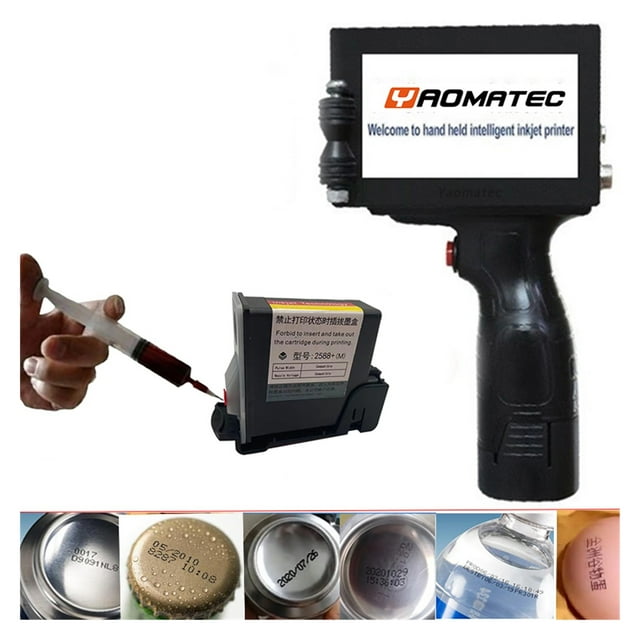 13.5mm Refill Ink Logo QR Code Serial Number Portable Mask Online Printer Hand Jet Handheld Thermal Inkjet Printer ,Easy to Use