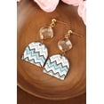 thumbnail image 1 of Multicolor Clear Diamond Chevron Pattern Drop Earrings, 1 of 5