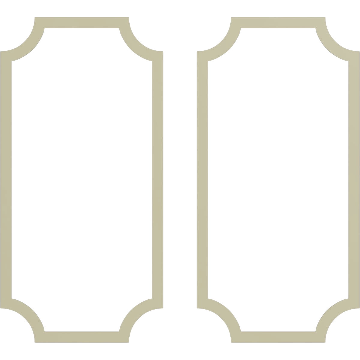 Ekena Millwork 24"W x 48"H Ashford Smooth Panel Moulding Kit (Double Panel)