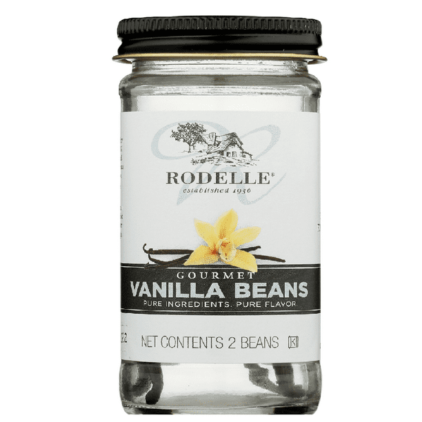 Rodelle Gourmet Vanilla Beans Whole, 2 PC (Pack of 12)