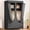 Gray, variant on YOUPINS Clothes Organizer with Hanging Rod, Portable Closet with Cover Clothes Rack Sturdy Fabric Wardrobe Organizer,Light Gray