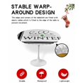 thumbnail image 2 of Round Tablecloth with Elastic Christmas Hello Winter Xmas Tree Black Line Waterproof Stain-proof Table Cover Wipeable Fitted Table Cloths for 55"-60" Round Tables Dining Kitchen Indoor Outdoor Use, 2 of 6