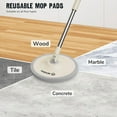 thumbnail image 6 of MOOSOO Electric Spin Mop and Bucket Set for Floors, One-Click Self-Cleaning and Drying, Adjustable Handle with Microfiber Pads, 6 of 9