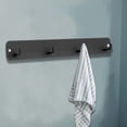 thumbnail image 2 of Unique Bargains Coat Rack Wall Mount Hooks for Hanging Black 11.02"x1.57"x0.12" 2 Pcs, 2 of 6
