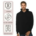 thumbnail image 6 of Lane Seven Mens Pullover Hooded Sweatshirt, Heavyweight 70/30 Cotton/Polyester Winter Fleece Sweater (Black , M), 6 of 8