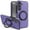 Purple, variant on Allytechgroup Magnetic Case for Samsung Galaxy S24, Ring Holder Kickstand Hybrid Compatible with Magsafe & Car Mount Anti-Scratch Phone Case Cover for Women Men, Purple