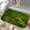 Bamboo and Green Leaves, variant on 1pc Koi Fish in a Hole Absorbent Non-Slip Bathroom Thickened Flannel Rug Decor,Soft,Quick Drying,Suitable For Indoor/outdoor Use,Bathrooms,Bedrooms,Kitchens,Terrace,Laundry Rooms,16"x24"