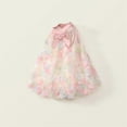 thumbnail image 4 of Flower Girl Dress Casual Sleeveless Kids Spring Summer Outfit Party Comfortable Breathable Pink Dress Size 4-5 Y, 4 of 9