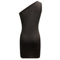 thumbnail image 5 of Wiyuqeen Women's One Shoulder Sleeveless Mini Dresses Elegant Sparkly Sequin Bodycon Dresses Solid Slim Party Mini Dress, 5 of 6