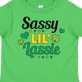 thumbnail image 4 of Inktastic Saint Patrick's Day Sassy Lil' Lassie with Shamrocks Girls Toddler T-Shirt, 4 of 5