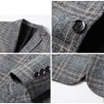 thumbnail image 4 of Hueook Blazers for Men Big and Tall Men's Casual Single-breasted Fashion Suit Business Casual Suit Wool Coat Clearance Long Sleeve Men Fashion Jacket Tops, 4 of 4