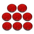 thumbnail image 1 of Unique Bargains 8 Pcs Rond Stick-on Sécurité Rayon Réflecteur Réfléchissant Auto-Adhésif pour Moto Vélo Vélo Rouge, 1 of 6