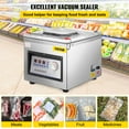 thumbnail image 2 of VEVOR Chamber Vacuum Sealer, DZ-260C 6 m³/h Pump Rate, Excellent Sealing Effect with Automatic Control, 320W Professional Foods Packaging Machine Used for Fresh Meats, Fruit, and Sauces, 2 of 9