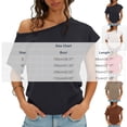 thumbnail image 3 of TEAJOPSUU Tops for Women Trendy Asymmetric One Shoulder Short Sleeve Solid Color Blouses Loose Fit Breathable for Daily Wear and Summer Street Style Coffee, 3 of 9