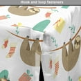 thumbnail image 4 of Christmas Dog Crate Cover, Pattern of Sloths Holiday Socks and Gift Boxes, Easy to Use Pet Kennel Cover Small Dogs Puppies Kittens, 7 Sizes, Seafoam Dark Tan, by Ambesonne, 4 of 6