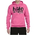 thumbnail image 2 of Wild Bobby, Loved John 3:16 Inspirational/Christian Unisex Graphic Hoodie Sweatshirt, Neon Pink, Large, 2 of 6