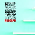 thumbnail image 1 of Custom Decals Dasher Dancer Prancer Vixen Comet Cupid Donner Blitzen Rudolph Wall Art Size: 20 X 30 Inches Color: Multi, 1 of 1