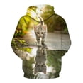 thumbnail image 2 of WHNBCW Novelty Cute Cat Hoodie Funny Kitty Graphic Sweatshirts, 2 of 7