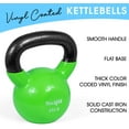 thumbnail image 5 of Yes4All 60 lb Vinyl Coated / PVC Kettlebell, Multicolor, Combo / Set, Includes 10-15lb, 5 of 7