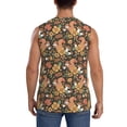 thumbnail image 4 of Uemuo Squirrel Mushroom Yellow Flower Pattern Men's Sleeveless T-Shirt,Muscle Athletic Tank Top, Moisture-wicking Quick-dry Breathable Classic Tee Top for Gym Run Outdoor Sports-Small, 4 of 8