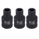 thumbnail image 1 of Uxcell 3pcs 4 Point Square Socket 1/2" Drive 8mm Metric Square Impact Socket 1.6" (40mm) Long 40CR Steel Phosphating Standard Wheel Sleeve Tool for Auto Repair Mechanical Home Use, 1 of 7