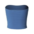 thumbnail image 4 of MixMatchy Women's Casual Strapless Basic Sexy Ribbed Crop Tube Top, 4 of 4