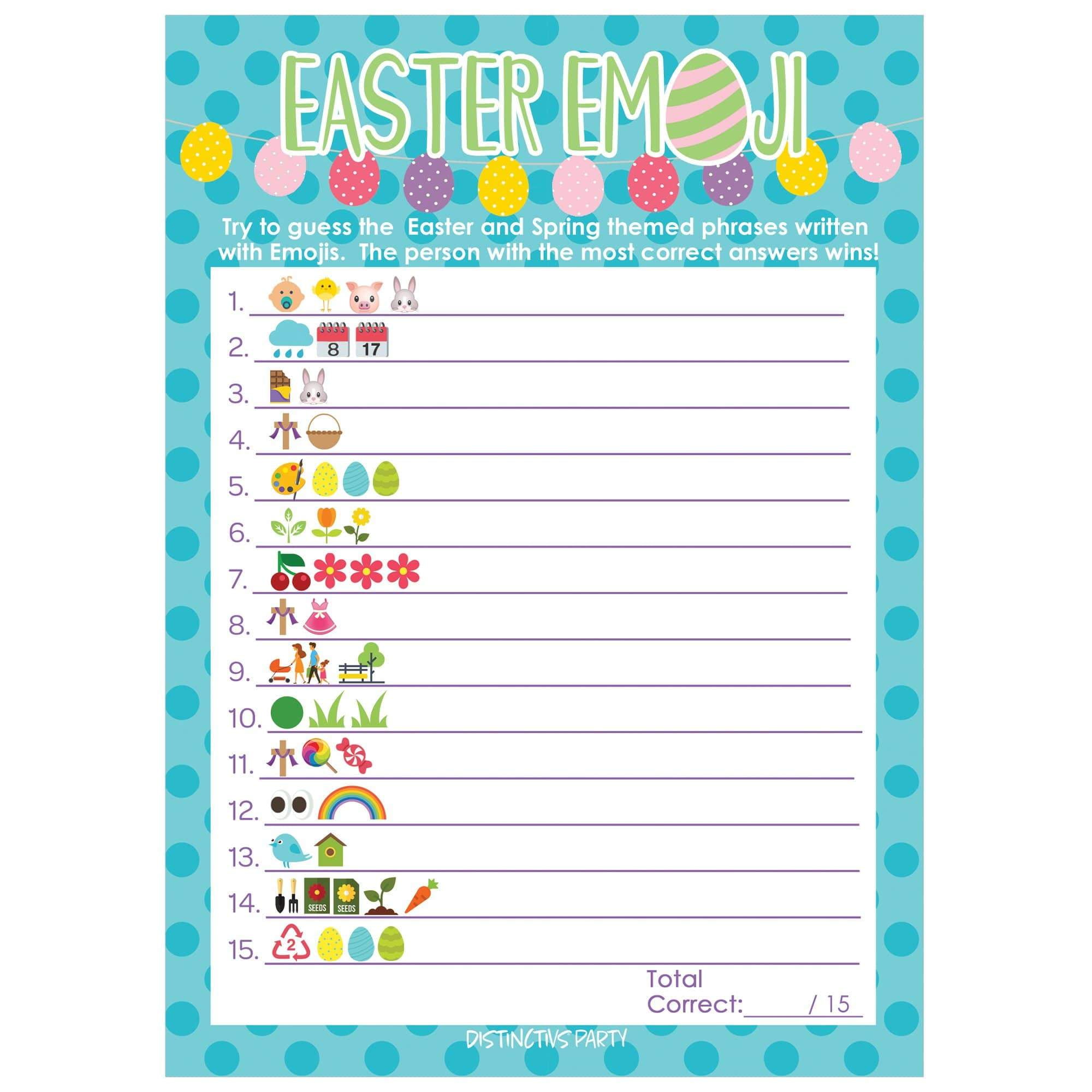 easter party emoji game 25 players teal egg hunt