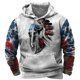 thumbnail image 3 of Sudadera con capucha con estampado 3D de tribu india para hombre, suéteres con gráficos étnicos retro, sudaderas casuales unisex de gran tamaño, sudaderas de manga larga, 3 of 5