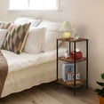 thumbnail image 6 of Oumilen Indoor Modern Lightweight Wood Rectangle End Table, Brown, 6 of 7