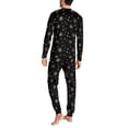 thumbnail image 4 of Renewold Christmas Family Pajama Nightwear for Walking Jogger Cute Snowman Snowflake Home Indoor Outfits Size 2XL 2pcs Warmth Men Long Sleeve Pjs Tee Sweatpants Set, 4 of 5