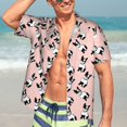 thumbnail image 5 of KLL Men's Hawaiian Shirt Short Sleeve Button Down Beach Shirts-French Bulldog1, 5 of 5