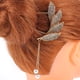 thumbnail image 5 of Horquilla con borla en forma de U, elegante pinza para el pelo con perlas y diamantes de imitación para hacer moños, 5 of 7