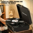 thumbnail image 6 of Udreamer Vinyl Record Player with 3-speed Bluetooth Audio Turntable & Built-in Speakers Portable Suitcase | Black, 6 of 15