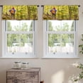thumbnail image 2 of LALILO Kitchen Curtain Valance Winter Snowy Pine Tree Rod Pocket Window Curtain 52"x 18" Set of 2, 2 of 7
