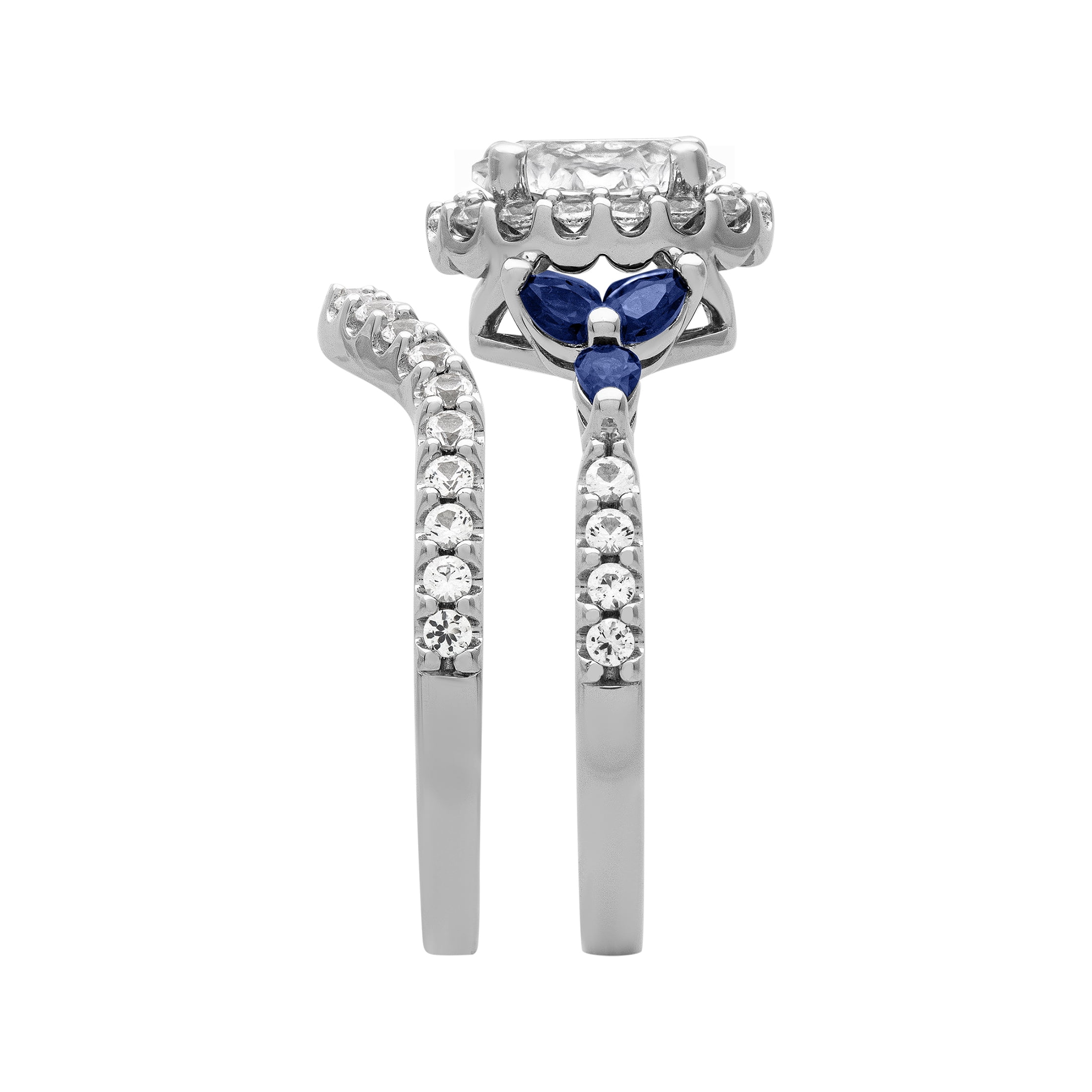 Keepsake 2 3/8 Carat TGW Created Blue & White Sapphire Keepsake 2 3/8 Carat TGW Created Blue & White Sapphire