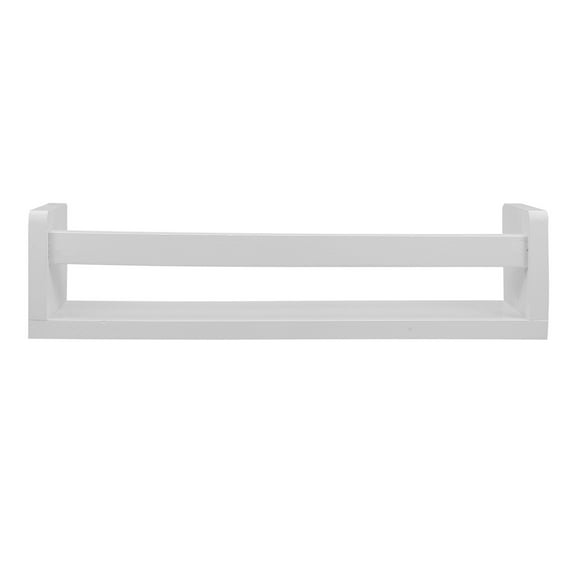 FRCOLOR Wooden Spice Rack Organizer for Home White Wall Mounted Storage Rack 9.84x5.91x1.97 Inches