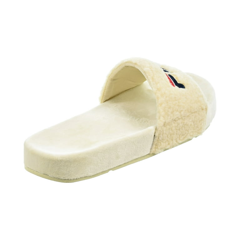 Fila Fuzzy Drifter Women s Slide Sandals Cream Navy Red 5sm01537 922