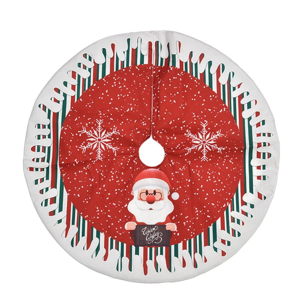 Santa 30 Inch Christmas Tree Skirt, Christmas Ornament Tree Skirt Xmas