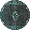 thumbnail image 1 of Ahgly Company Indoor Round Persian Light Blue Traditional Area Rugs, 8' Round, 1 of 4